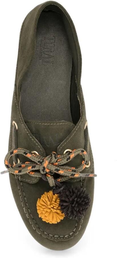 TORAL SHOES Tiwa Avellana suède muiltjes in loafermodel Groen - Foto 3