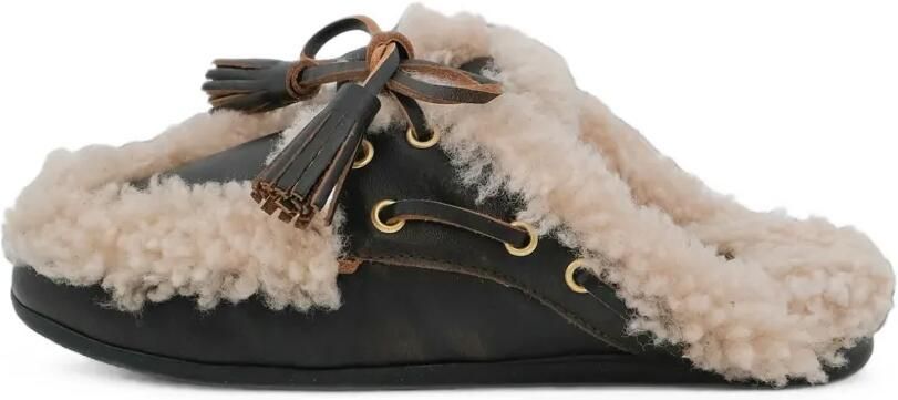 TORAL SHOES TL Killian platte muiltjes met kwastje Bruin