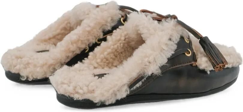 TORAL SHOES TL Killian platte muiltjes met kwastje Bruin - Foto 3