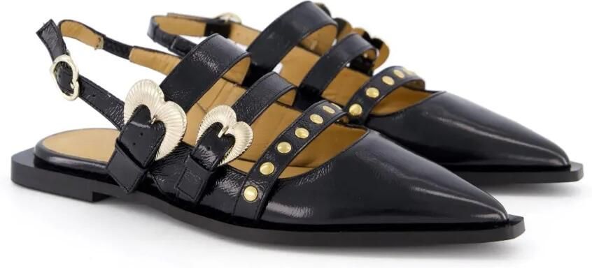 TORAL SHOES Tl-Madison slingback pumps met hartgesp Zwart