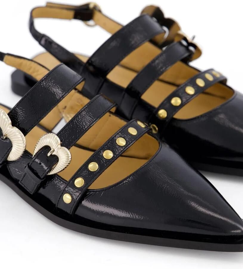TORAL SHOES Tl-Madison slingback pumps met hartgesp Zwart - Foto 2