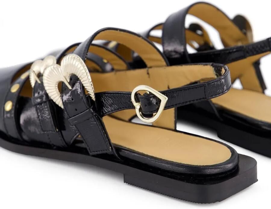 TORAL SHOES Tl-Madison slingback pumps met hartgesp Zwart - Foto 3