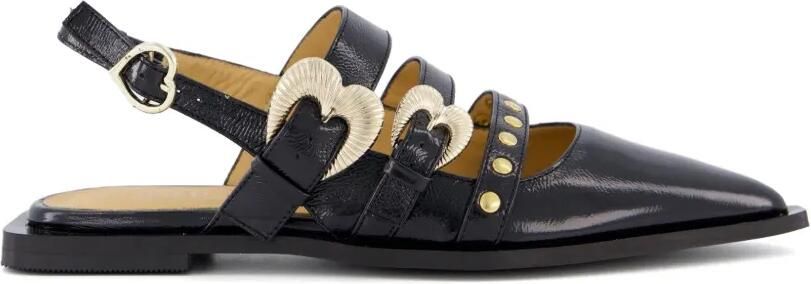 TORAL SHOES Tl-Madison slingback pumps met hartgesp Zwart