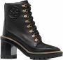 Tory Burch Leren veterlaarzen Zwart - Thumbnail 1