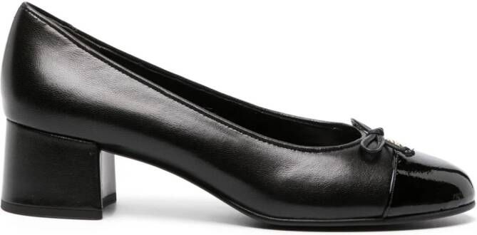 Tory Burch 45mm leren pumps met bewekte neus Zwart