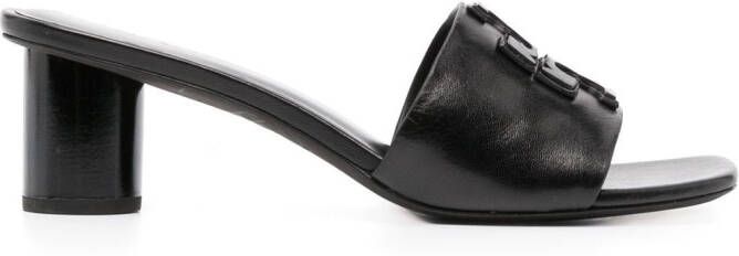 Tory Burch 60 mm muiltjes met logopatch Zwart