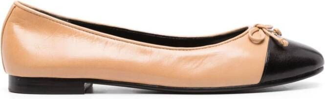 Tory Burch Ballerina's met bewerkte neus Beige