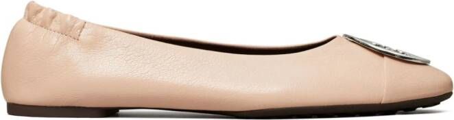 Tory Burch Claire leren ballerina's Roze