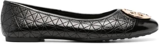 Tory Burch Claire gewatteerde ballerina's Zwart