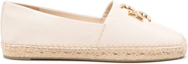 Tory Burch Eleanor leren espadrilles Beige