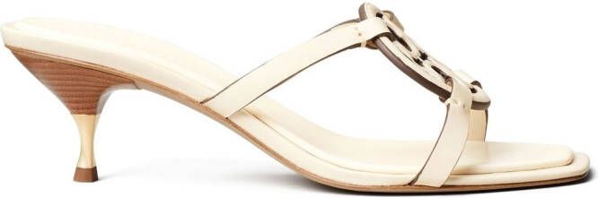 Tory Burch Geo Bombe Miller 55mm leren sandalen Beige