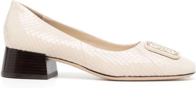 Tory Burch Georgia pumps met logo Beige