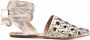 Tory Burch Basketweave gewikkelde sandalen Goud - Thumbnail 1