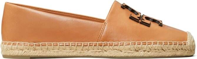 Tory Burch Ines leren espadrilles Bruin