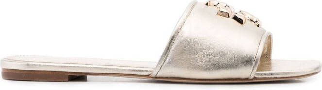 Tory Burch Eleanor slippers Goud