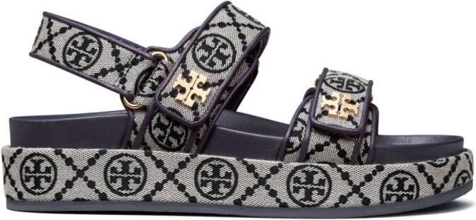 Tory Burch Kira Sport sandalen met monogram Blauw