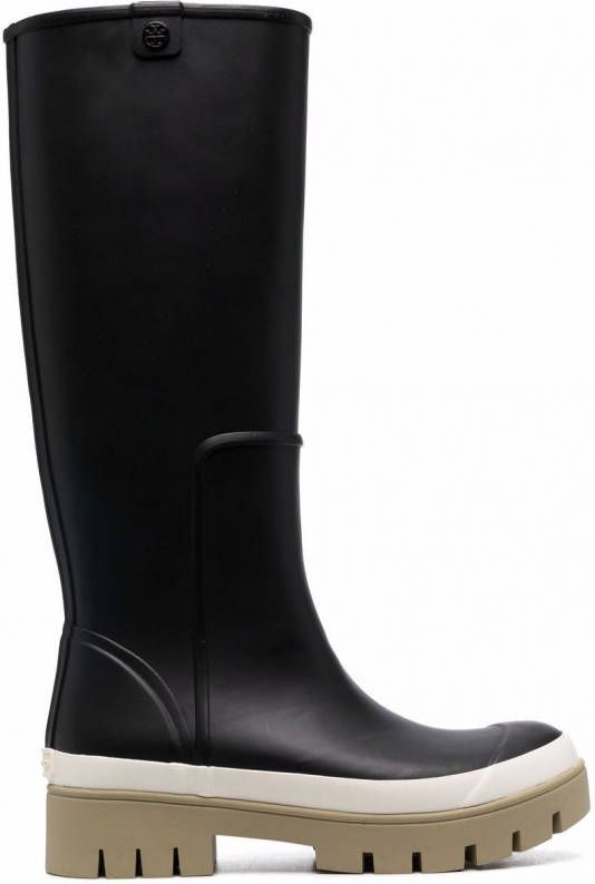Tory Burch Laarzen met geribbelde zool Zwart