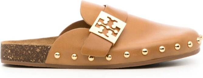 Tory Burch Leren muiltjes Bruin