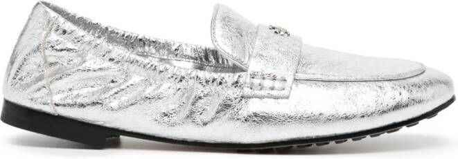 Tory Burch Metallic loafers Zilver