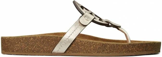 Tory Burch Miller Cloud leren sandalen Goud