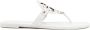 Tory Burch Miller leren teenslippers Wit - Thumbnail 1