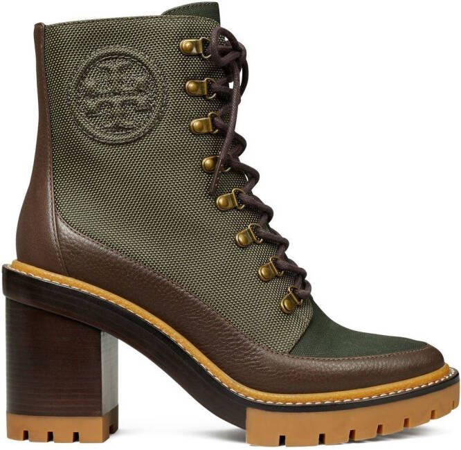 Tory Burch Miller enkellaarzen met chunky zool Groen