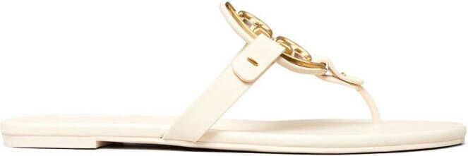 Tory Burch Miller leren sandalen Wit