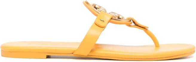Tory Burch Miller sandalen met logoplakkaat Geel