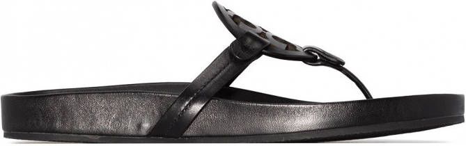 Tory Burch Miller sandalen met monogram Zwart