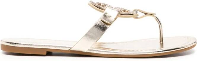 Tory Burch Miller Pavé sandalen verfraaid met kristal Goud