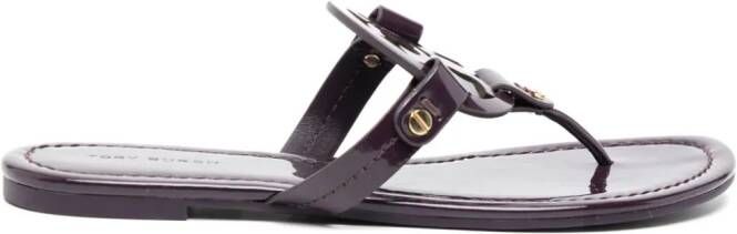 Tory Burch Miller sandalen met logoplakkaat Paars