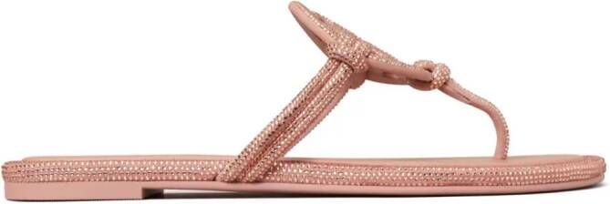 Tory Burch Miller teenslippers verfraaid met kristallen Roze