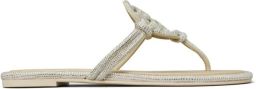 Tory Burch Miller Pavé geknoopte sandalen Zilver