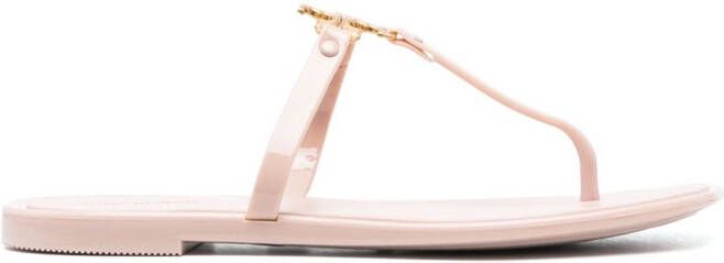 Tory Burch Roxane Jelly slippers met logo plakkaat Roze