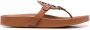 Tory Burch Sandalen met logopatch Bruin - Thumbnail 1
