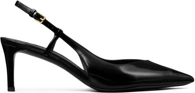 Tory Burch 65 mm Triangle slingback pumps Zwart