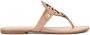 Tory Burch Sandalen met T-medaillon Beige - Thumbnail 1