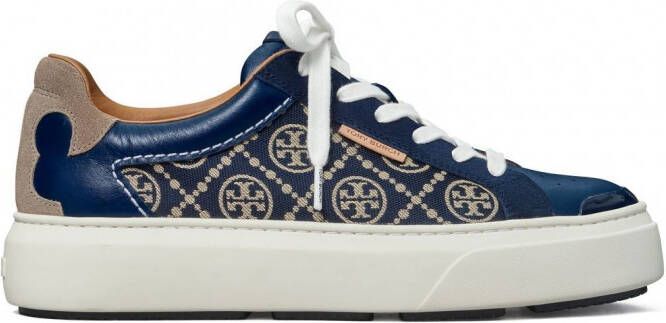 Tory Burch Ladybug sneakers met monogram Blauw