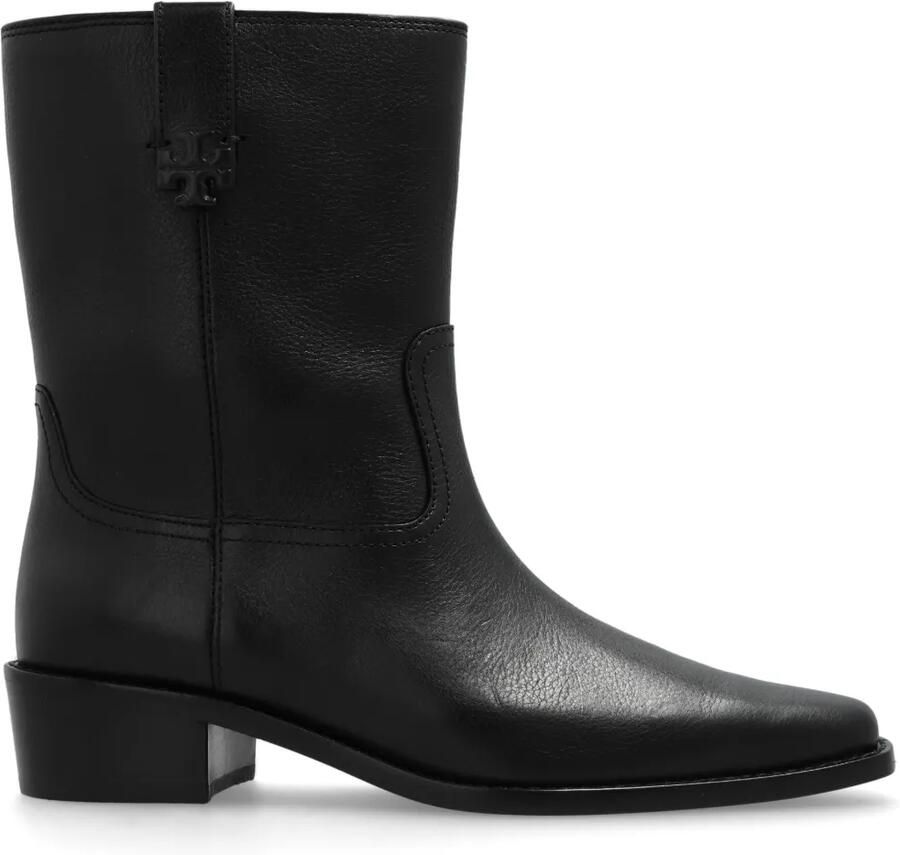 Tory Burch 35mm City Western enkellaarzen Zwart