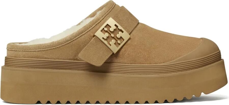 Tory Burch Mellow lammy sandalen met plateauzool Beige