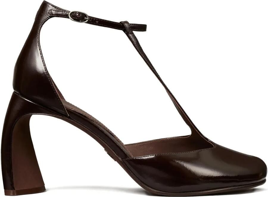 Tory Burch 90 mm sandalen met open neus en T-bandje Bruin