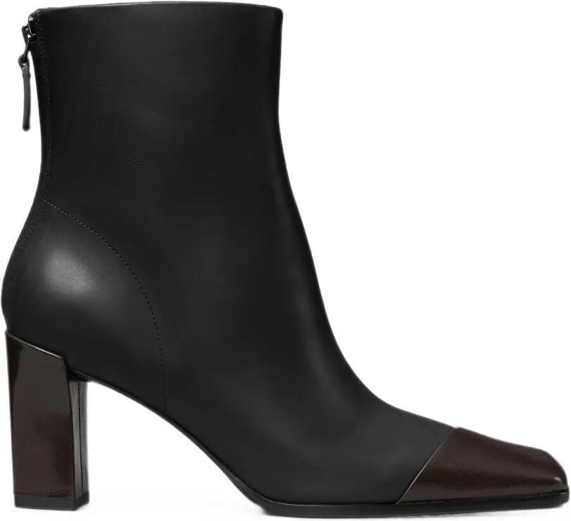 Tory Burch Asymmetrische enkellaarzen met bewerkte neus Zwart
