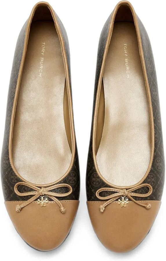 Tory Burch Ballerina's met bewerkte neus Bruin - Foto 3
