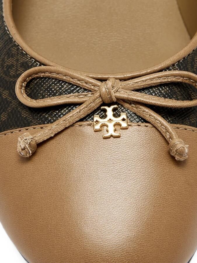 Tory Burch Ballerina's met bewerkte neus Bruin - Foto 2