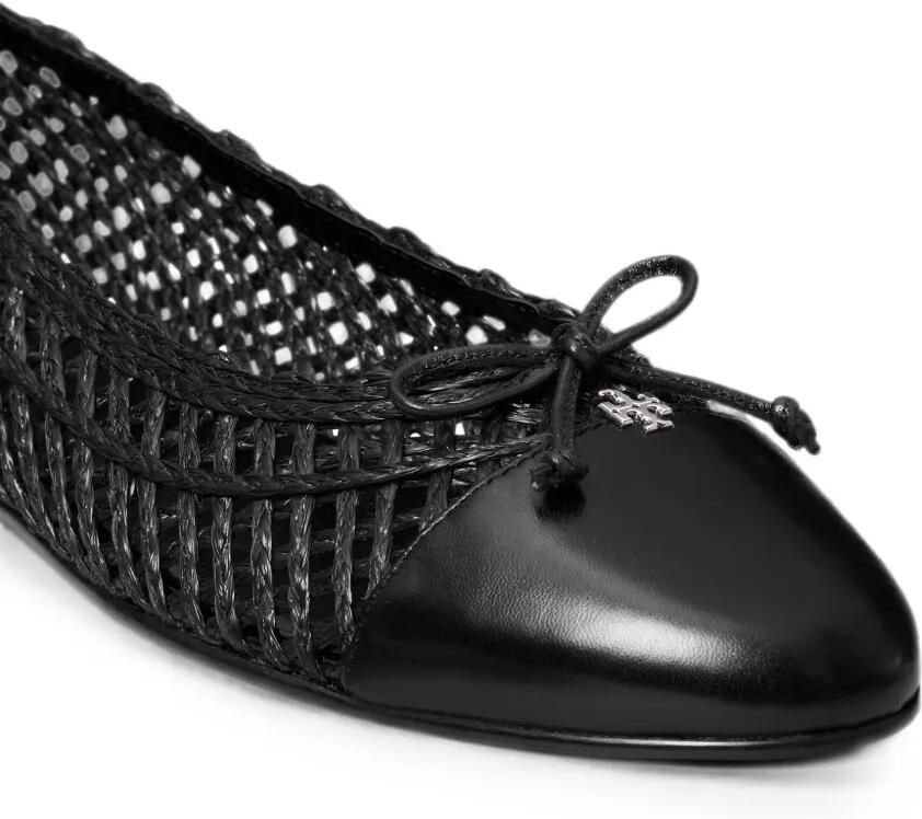 Tory Burch Ballerina's met bewerkte neus Zwart - Foto 2