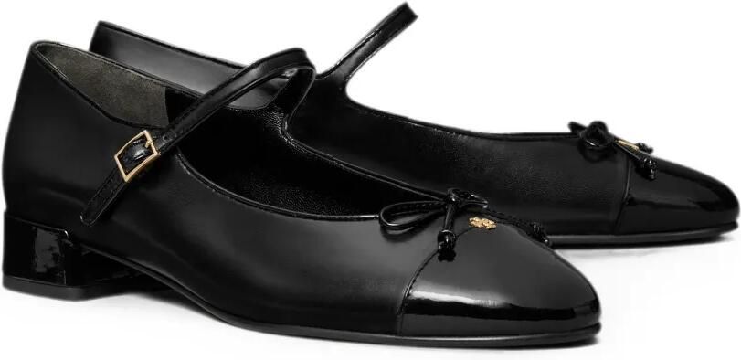 Tory Burch Ballerina's met contrasterende neus Zwart - Foto 4