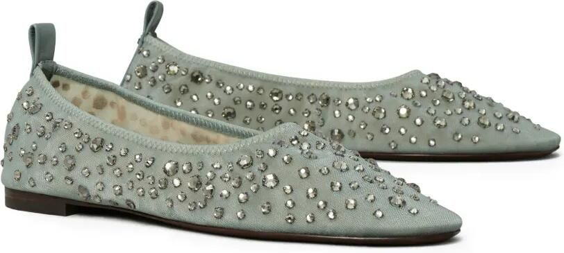 Tory Burch Ballerina's met kristallen Blauw - Foto 4