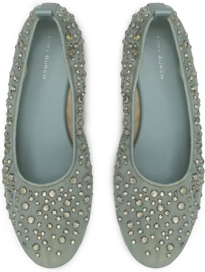 Tory Burch Ballerina's met kristallen Blauw - Foto 3