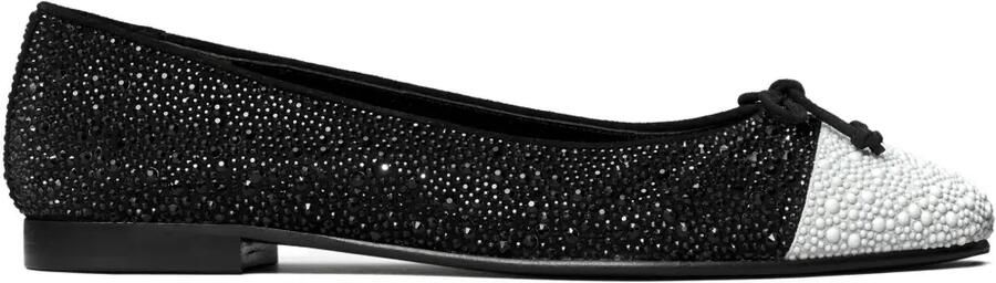 Tory Burch Ballerina's met kristallen en kapneus Zwart