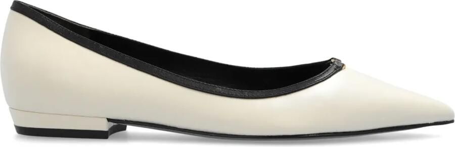 Tory Burch Ballerina's met TT-plakkaat Wit
